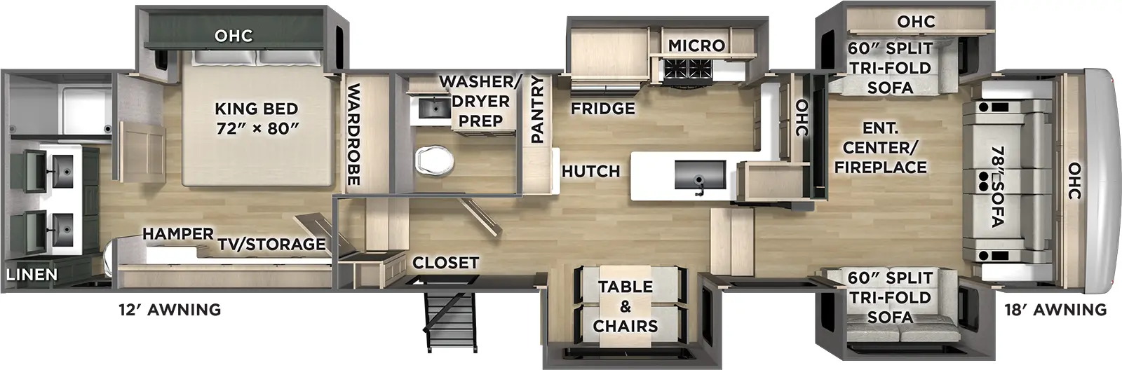 Columbus 389FLH Floorplan